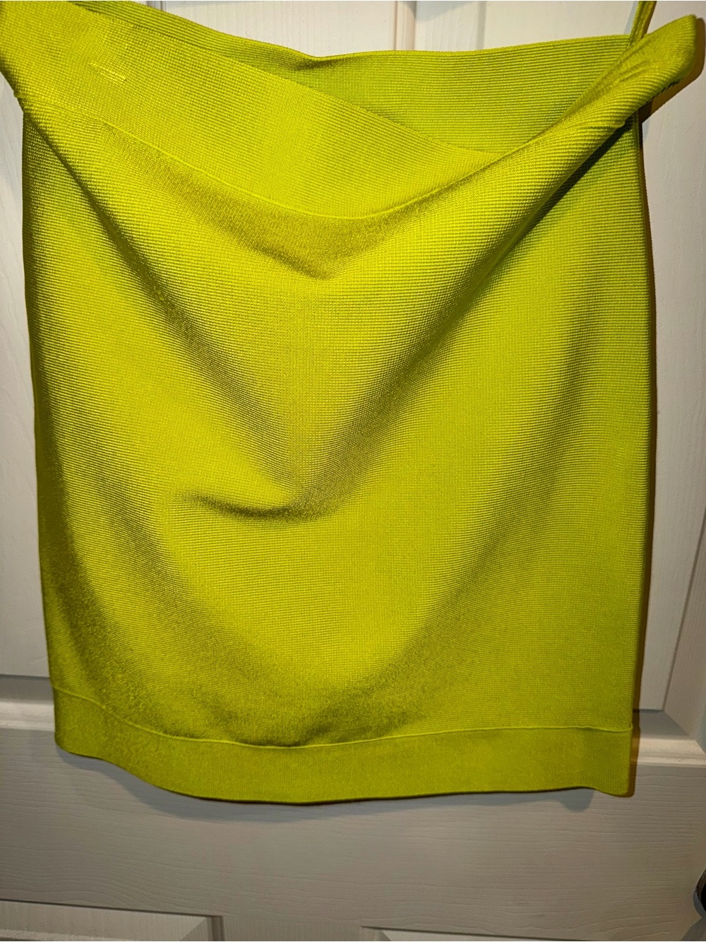 BCBG Lime Yellow Stretch Knit Skirt